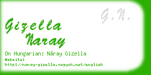 gizella naray business card