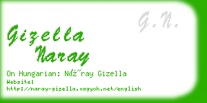 gizella naray business card